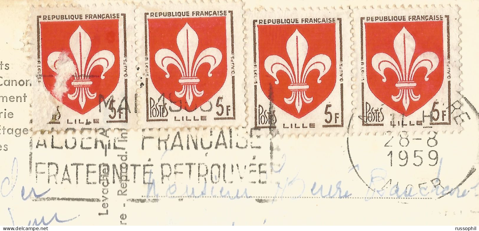 ALGERIE - SOUVENIR D'ALGER - 4 VIEWS - ED. JOMONE REF #1024 - 1959 - Alger