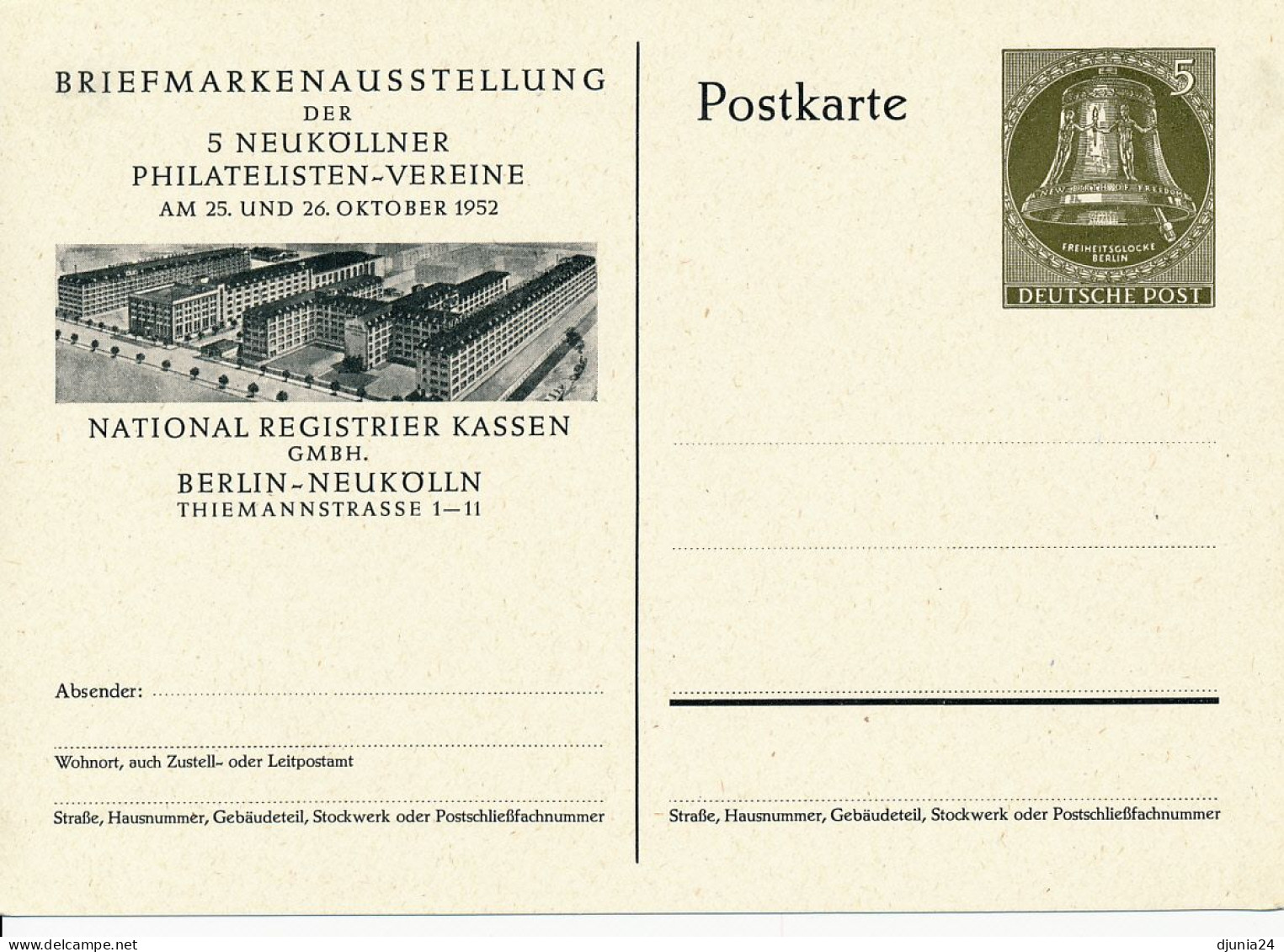 BF0795 / BERLIN - GLOCKE - 7 Private Ganzsachen  , Dabei 2 Umschläge  -  ** - Privatpostkarten - Ungebraucht