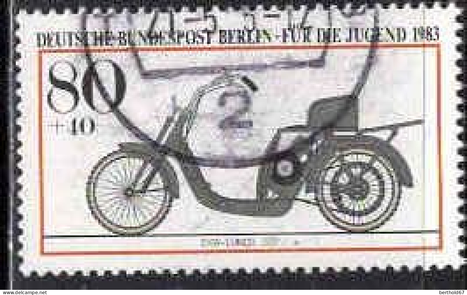 Berlin Poste Obl Yv:657 Mi:696 DKW Lomos 1922 Moto (cachet Rond) - Used Stamps