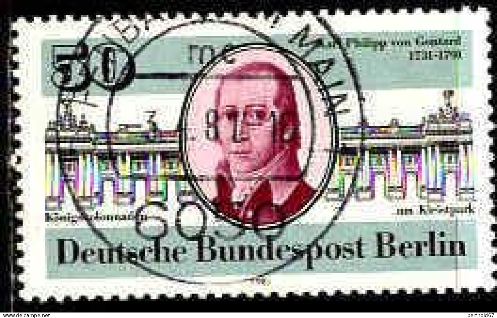 Berlin Poste Obl Yv:600 Mi:639 Karl Philipp Von Gontard Architecte (TB Cachet Rond) - Used Stamps