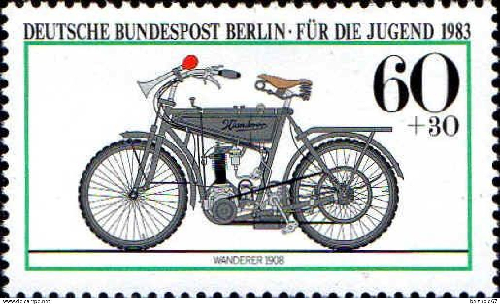 Berlin Poste N** Yv:656 Mi:695 Wanderer 1908 - Unused Stamps