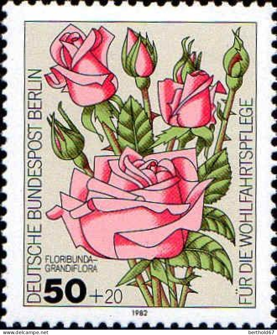 Berlin Poste N** Yv:641 Mi:680 Floribunda Grandiflora - Unused Stamps