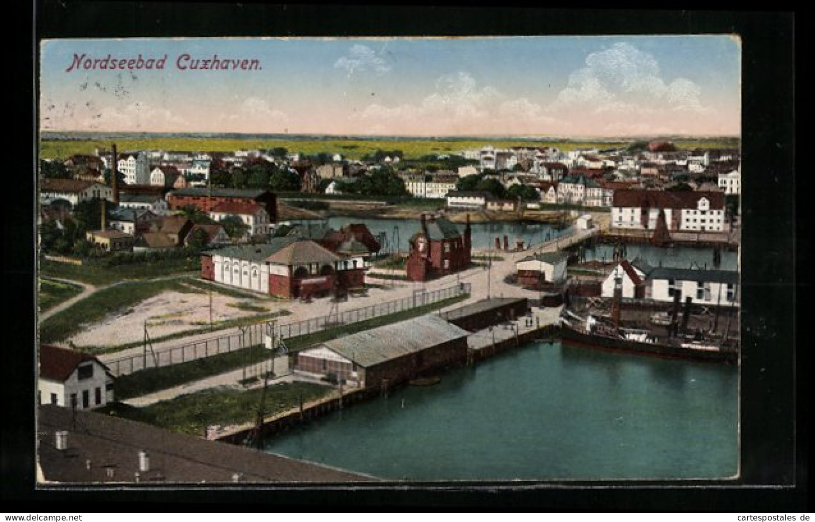 AK Cuxhaven, Teilansicht Mit Hafen  - Autres & Non Classés