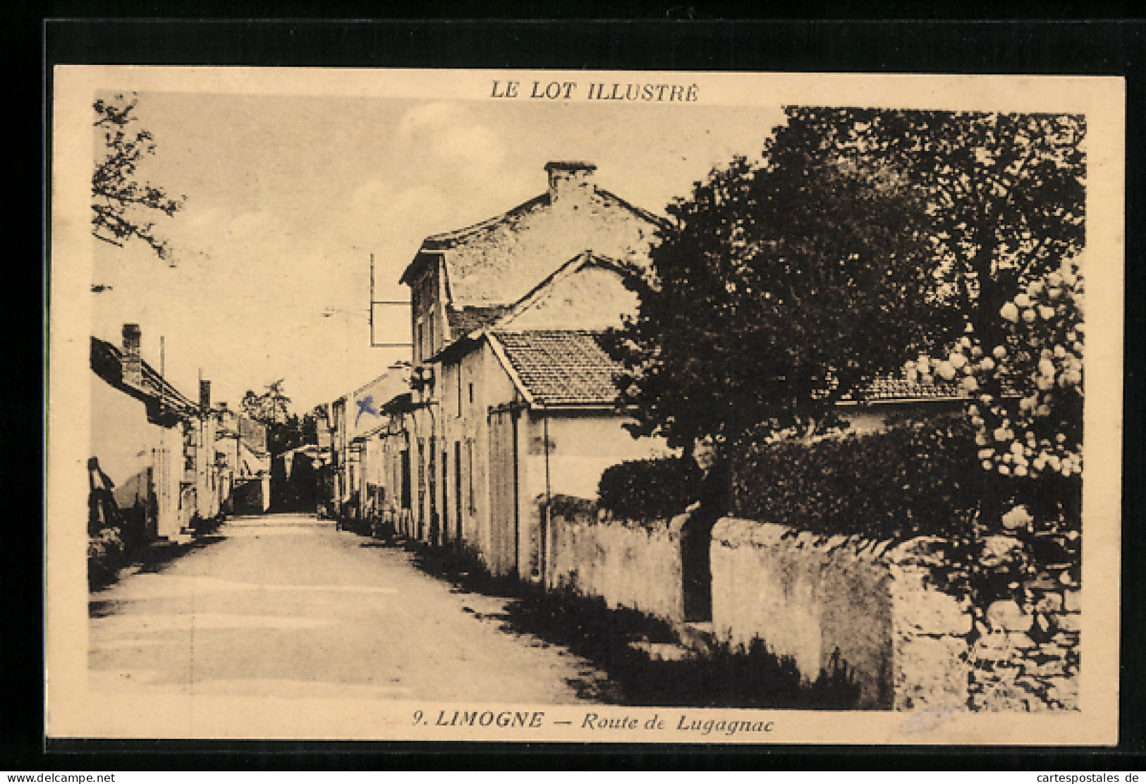 CPA Limogne, Route De Lugagnac  - Sonstige & Ohne Zuordnung