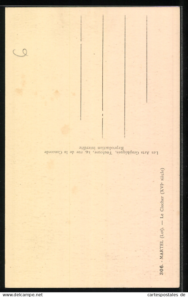 CPA Martel, Le Clocher  - Other & Unclassified