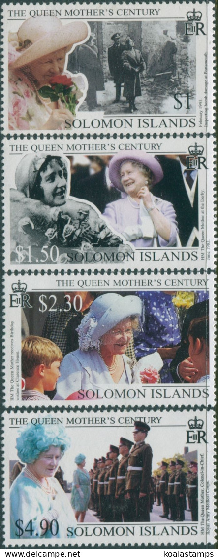 Solomon Islands 1999 SG941-944 Queen Mother Set MNH - Solomon Islands (1978-...)