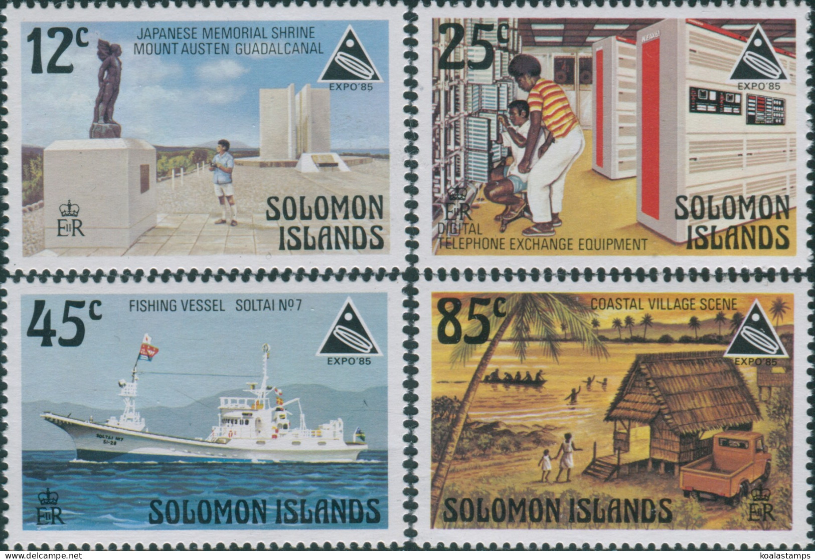 Solomon Islands 1985 SG543-546 Expo World Fair Japan Set MNH - Isole Salomone (1978-...)