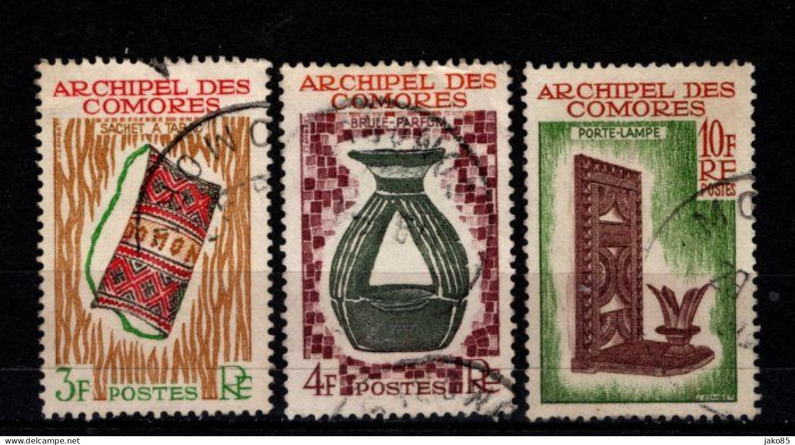 - COMORES - 1963 - YT N° 29 / 31 - Oblitérés - Artisanat - Série Complète - Used Stamps