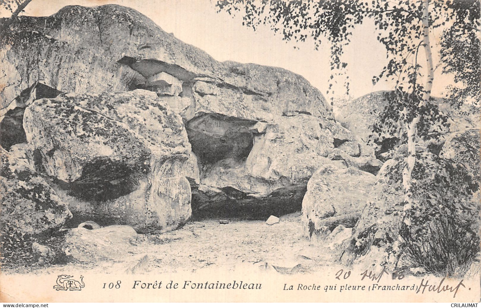77-FONTAINEBLEAU LA FORET LA ROCHE QUI PLEURE FRANCHARD-N°T5157-C/0389 - Fontainebleau