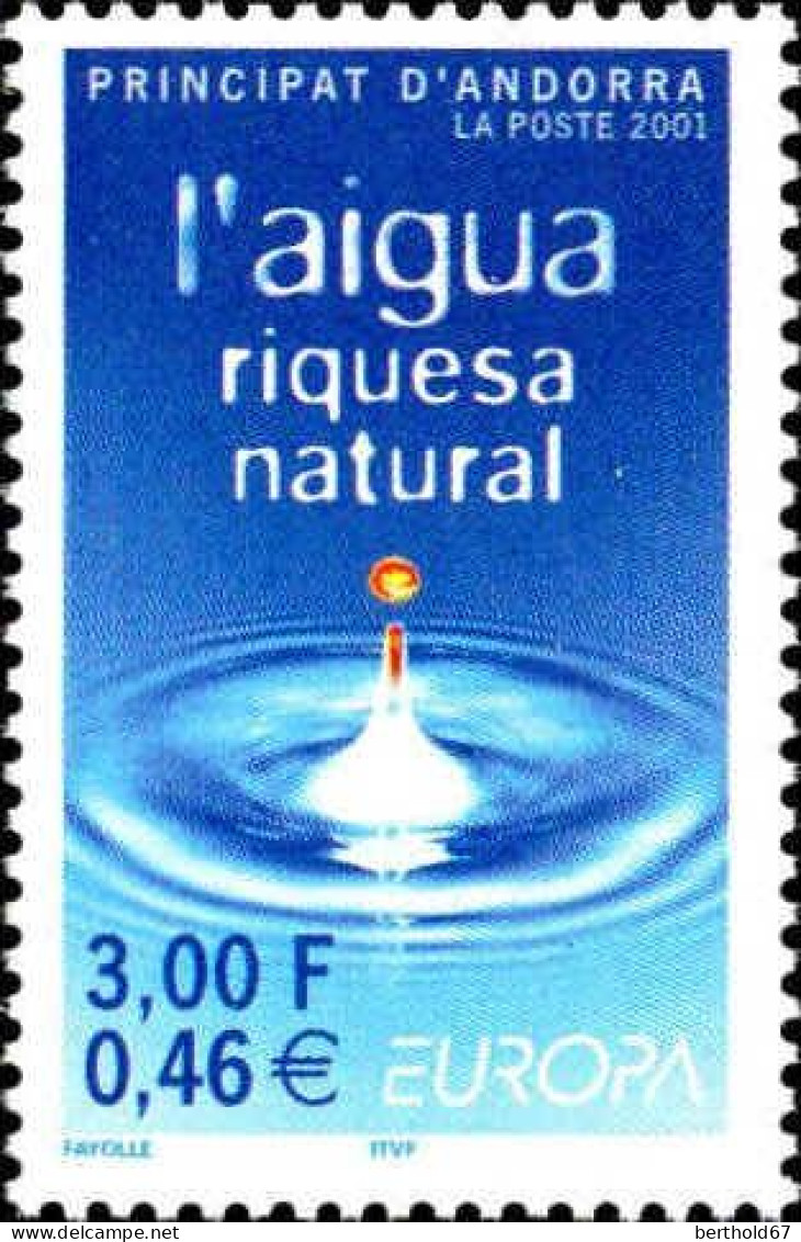 Andorre (F) Poste N** Yv:546 Mi:567 L'aigua Riquesa Natural - Unused Stamps