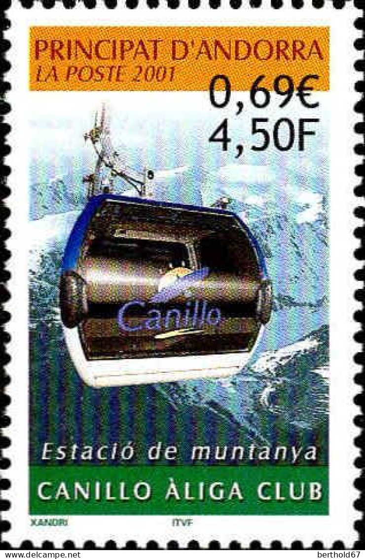 Andorre (F) Poste N** Yv:540 Mi:562 Canillo Aliga Club Estacio De Muntanya - Unused Stamps