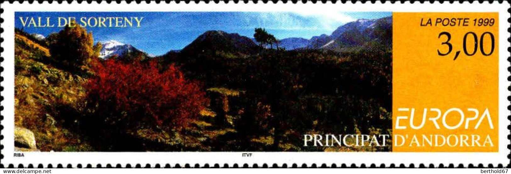 Andorre (F) Poste N** Yv:514 Mi:535 Vall De Sorteny - Unused Stamps