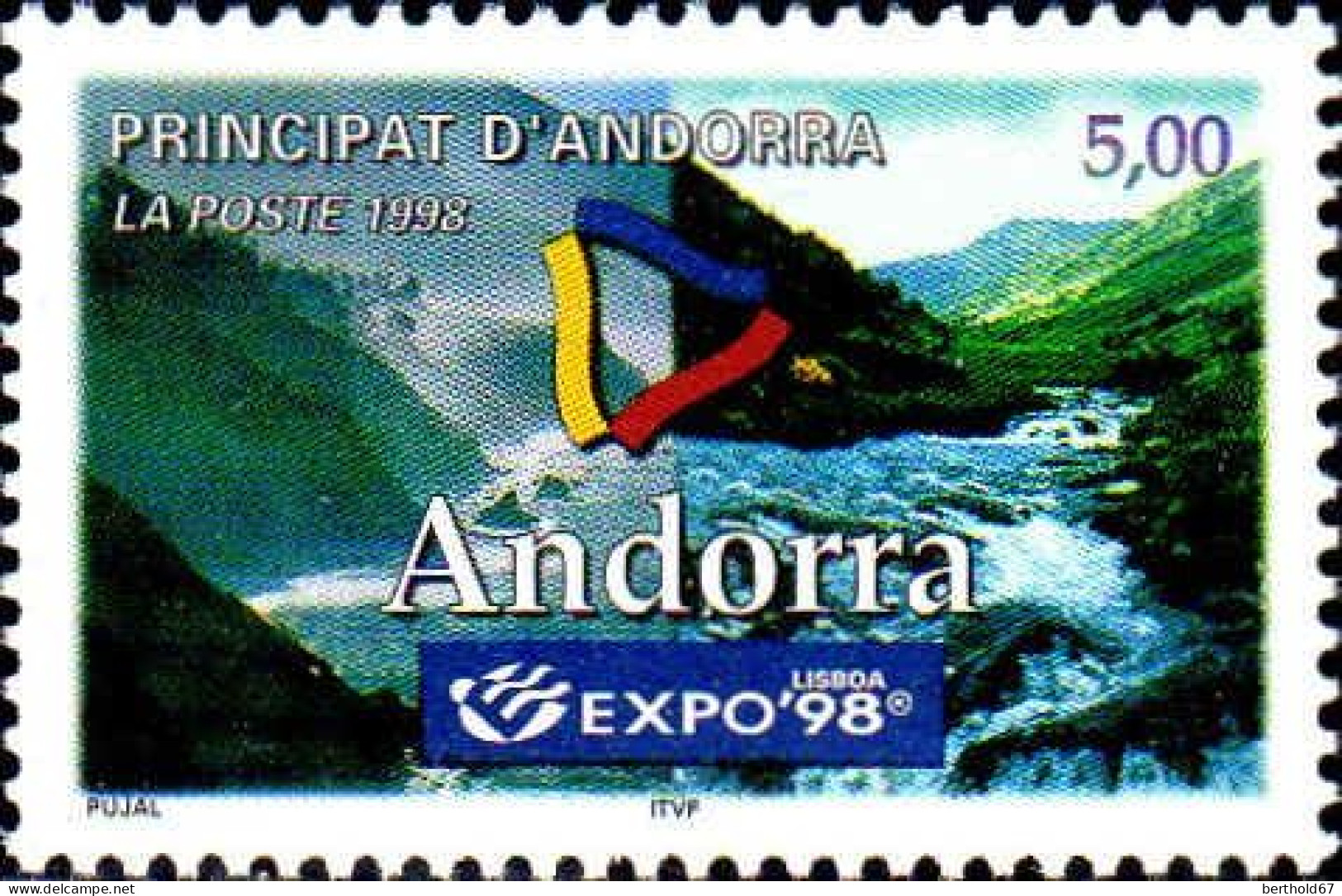 Andorre (F) Poste N** Yv:505 Mi:526 Andorra Expo'98 - Ungebraucht