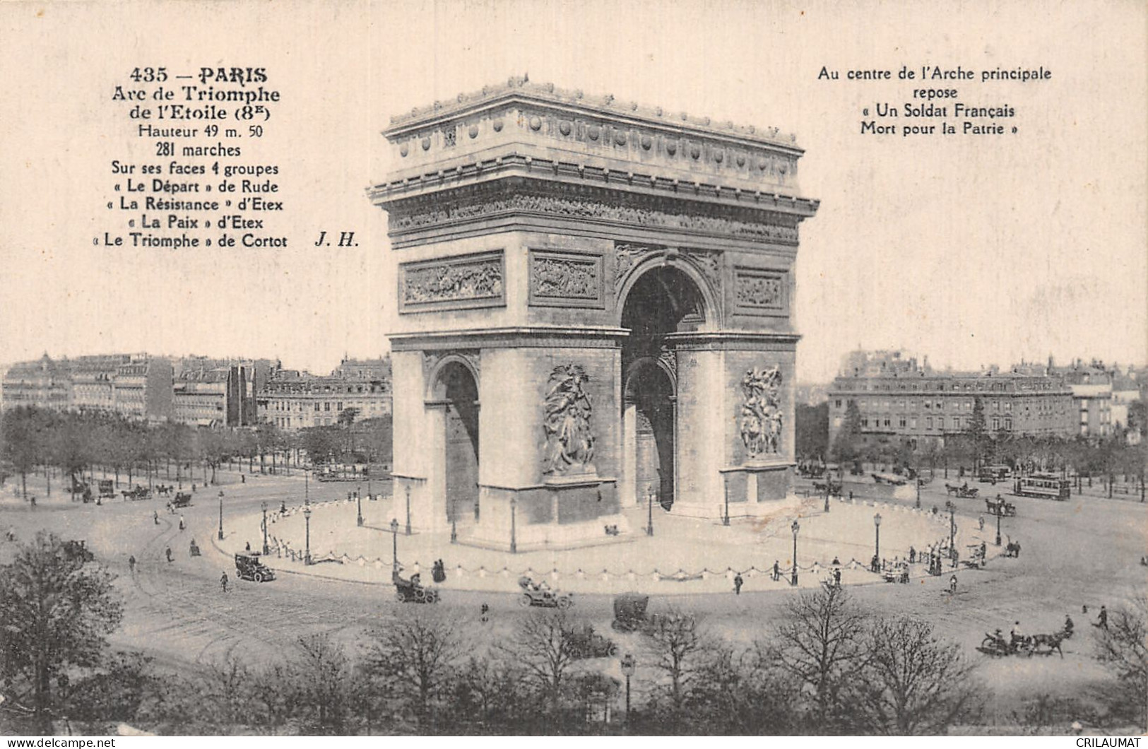 75-PARIS ARC DE TRIOMPHE-N°T5158-A/0063 - Arc De Triomphe