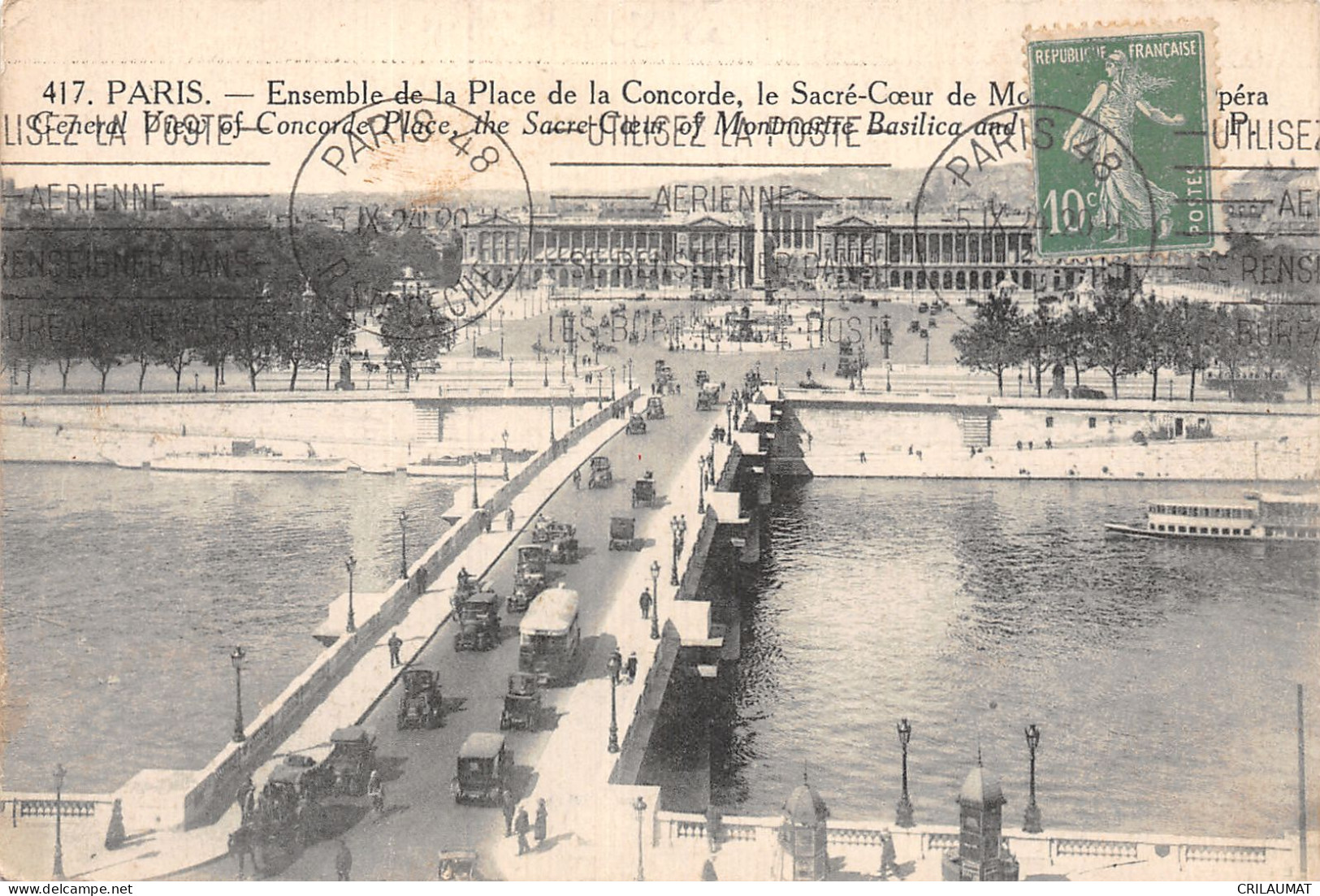 75-PARIS PLACE DE LA CONCORDE-N°T5158-A/0037 - Sonstige & Ohne Zuordnung