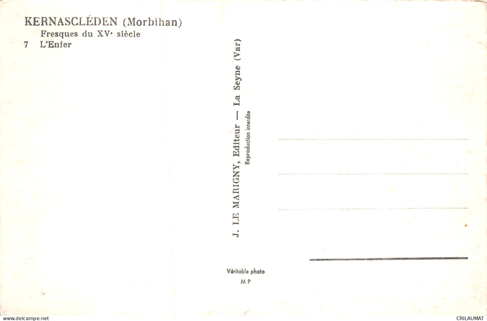 56-KERNASSCLEDEN-N°T5158-E/0227 - Sonstige & Ohne Zuordnung