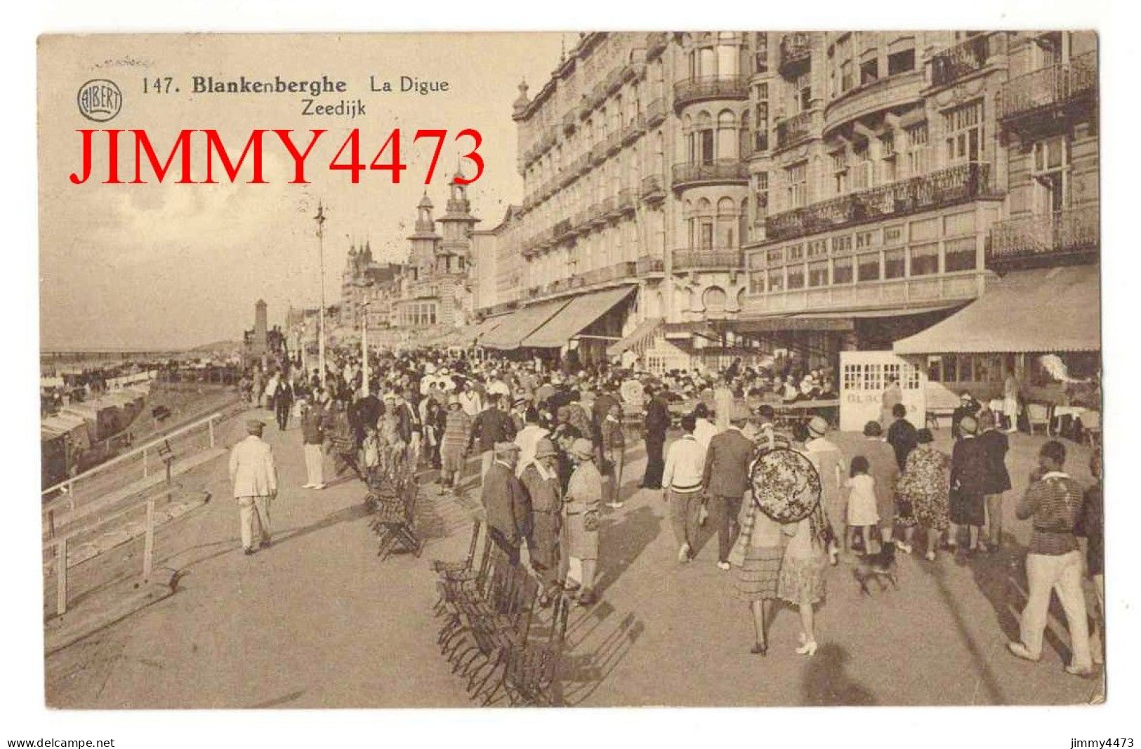 CPA - BLANKENBERGHE En 1929 - La Digue - Zeedijk ( Rue Bien Animée ) N°147 - Edit. De Ketelaere-Fallein - Blankenberge
