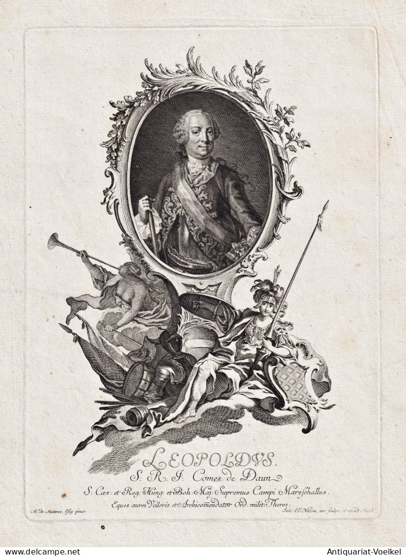 Leopoldus S. R. I. Comes De Daun - Leopold Joseph Von Daun (1705-1766) Fürst Von Deano Feldmarschall Feldherr - Estampas & Grabados