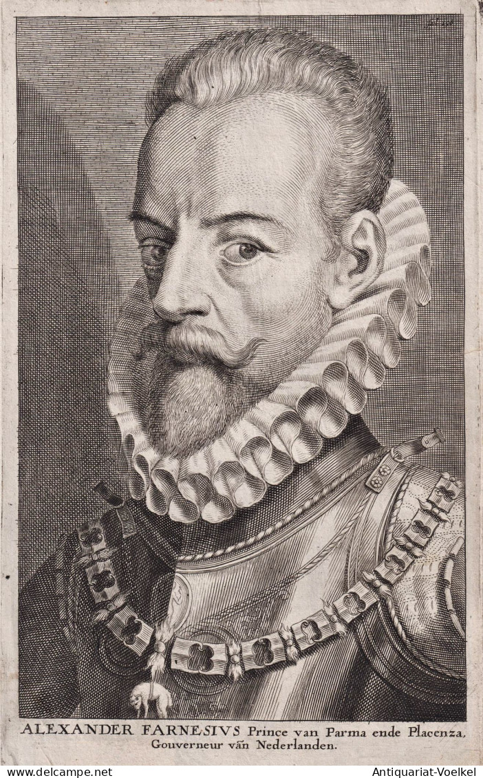 Alexander Farnese - Alessandro Farnese (1545-1592) Italia Generale Soldier Italy Portrait - Prints & Engravings