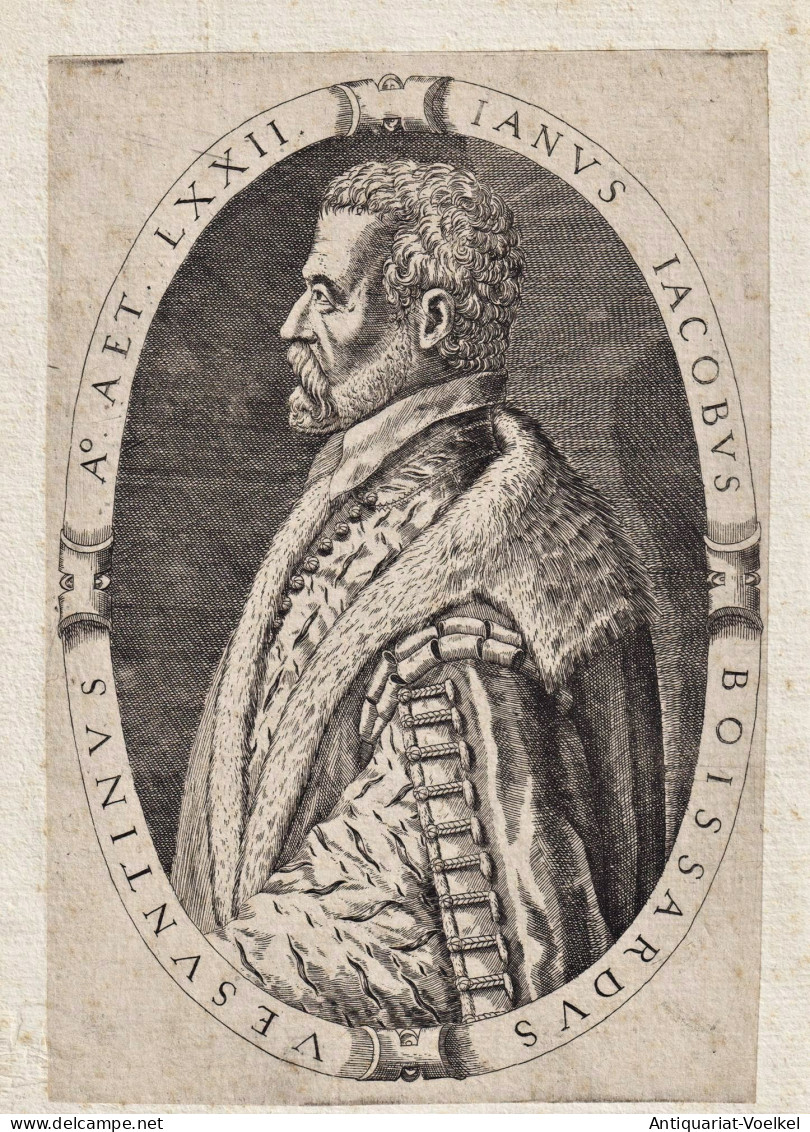 Ianus Iacobus Boissardus... - Jean-Jacques Boissard (c. 1528-1602) Neo-Latin Poet Antiquary Besancon Leuven Po - Estampas & Grabados