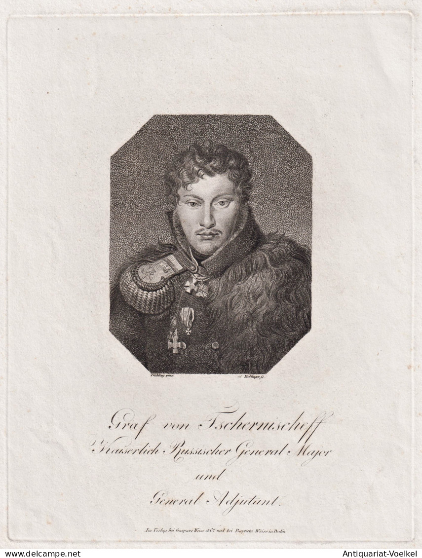 Graf Von Tschernischeff Kaiserlich Russischer General-Major... - Alexander Iwanowitsch Tschernyschow (1785-185 - Estampas & Grabados