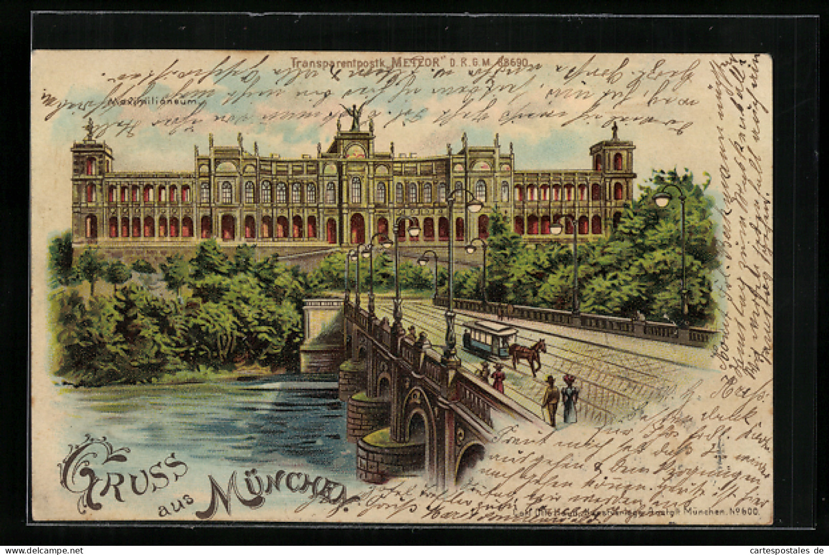 Lithographie München, Brücke Zum Maximilianeum  - München