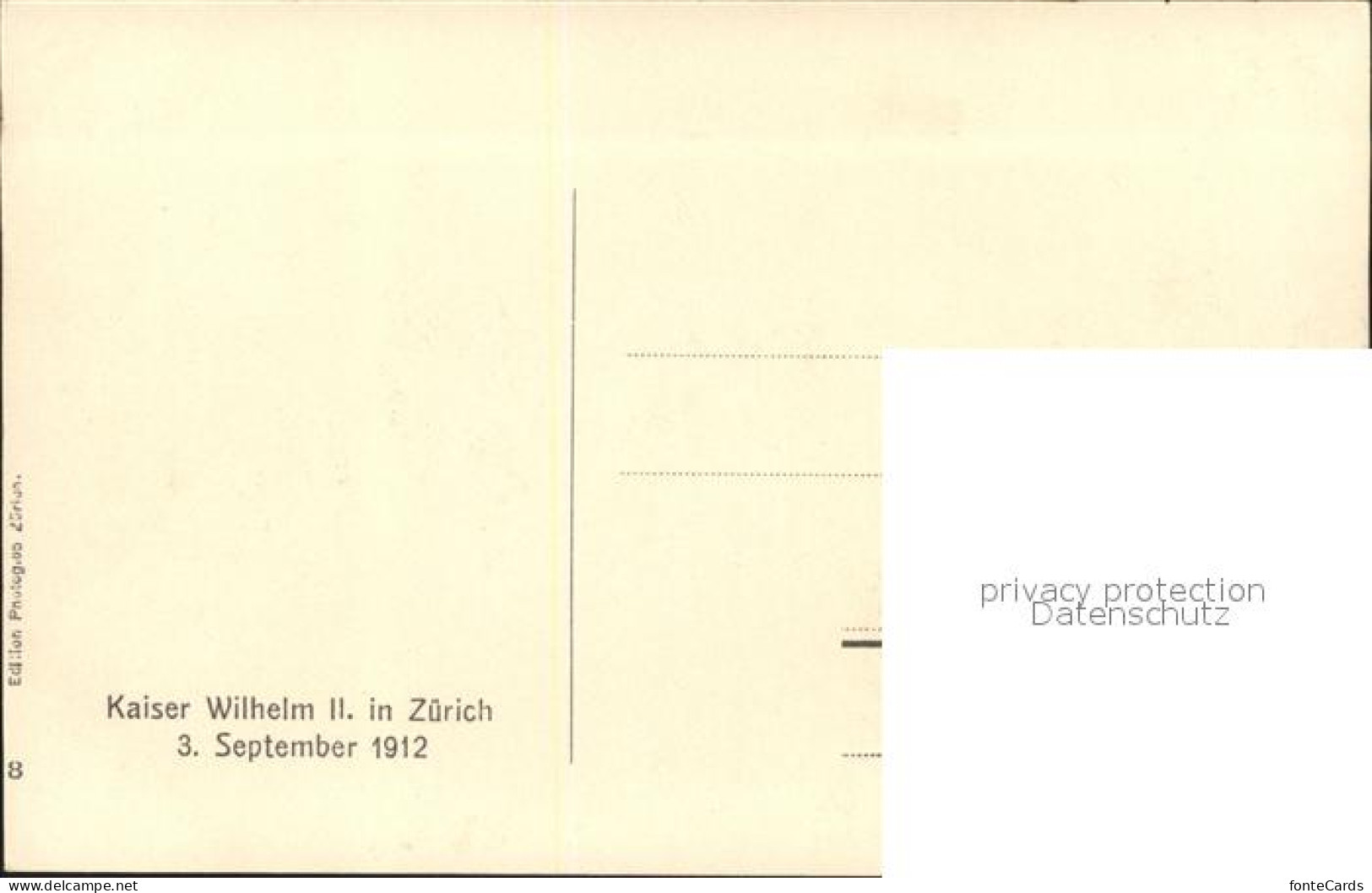 11706857 Zuerich ZH Kaiser Wilhelm II Zuerich ZH - Altri & Non Classificati