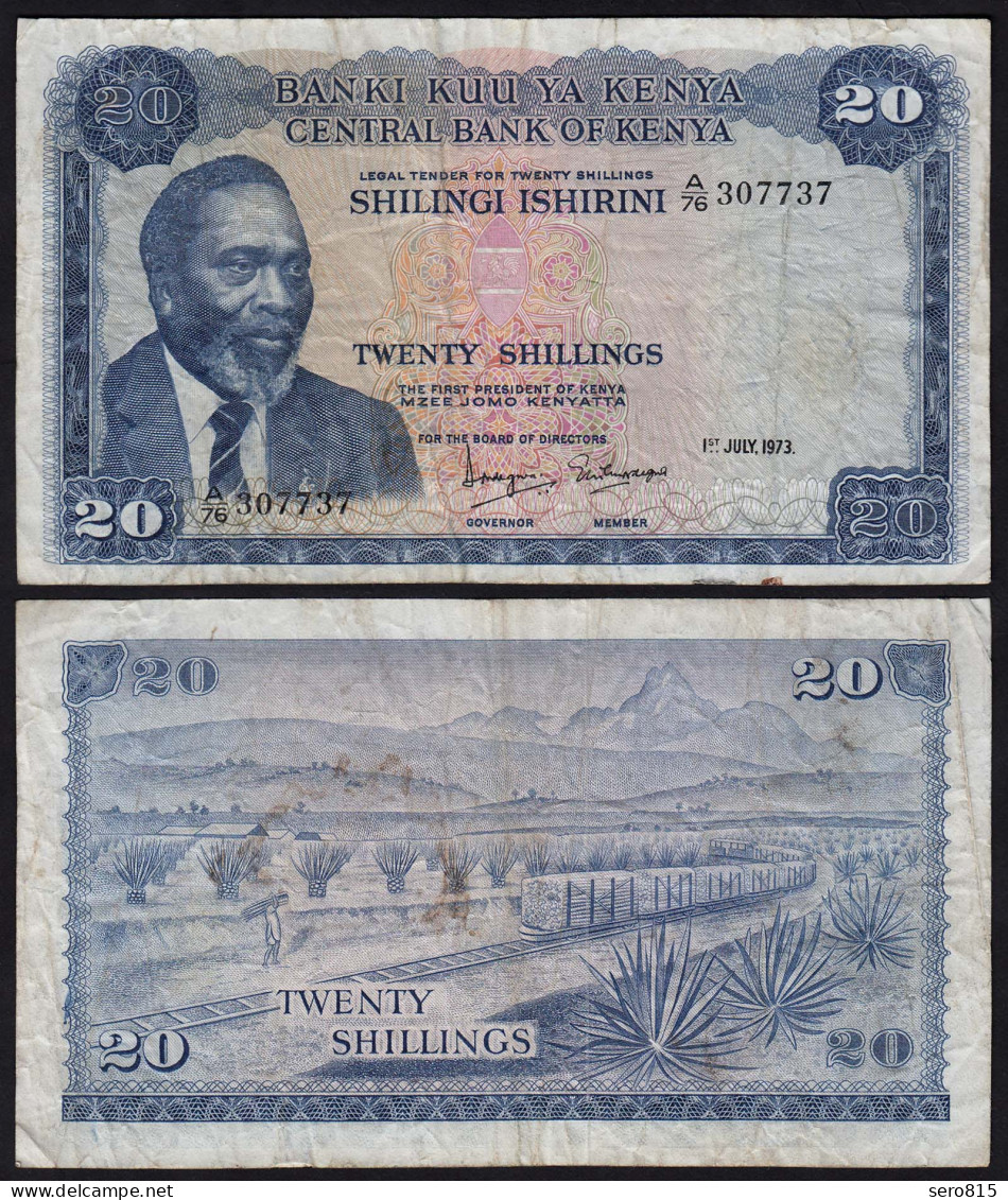 KENIA - KENYA 20 Shillings Banknote 1973 Pick 8d F/VF    (18038 - Altri – Africa