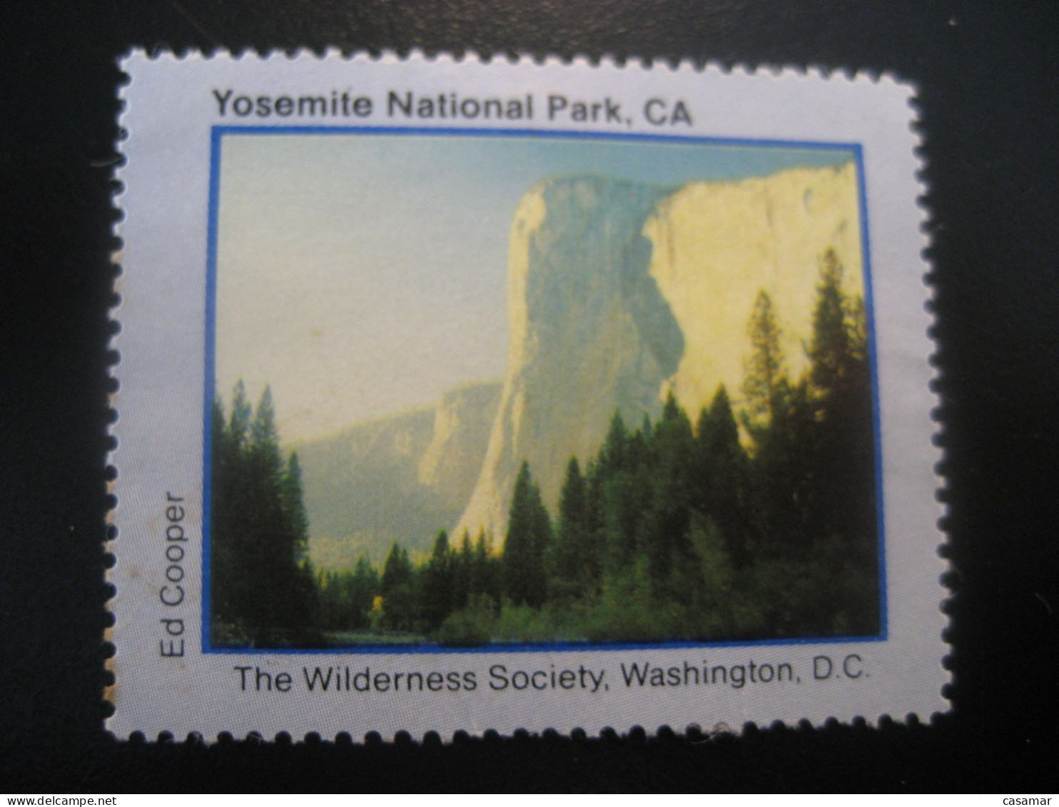 YOSEMITE National Park Wilderness Society Washington Slight Faults Poster Stamp Vignette USA Label - Autres & Non Classés