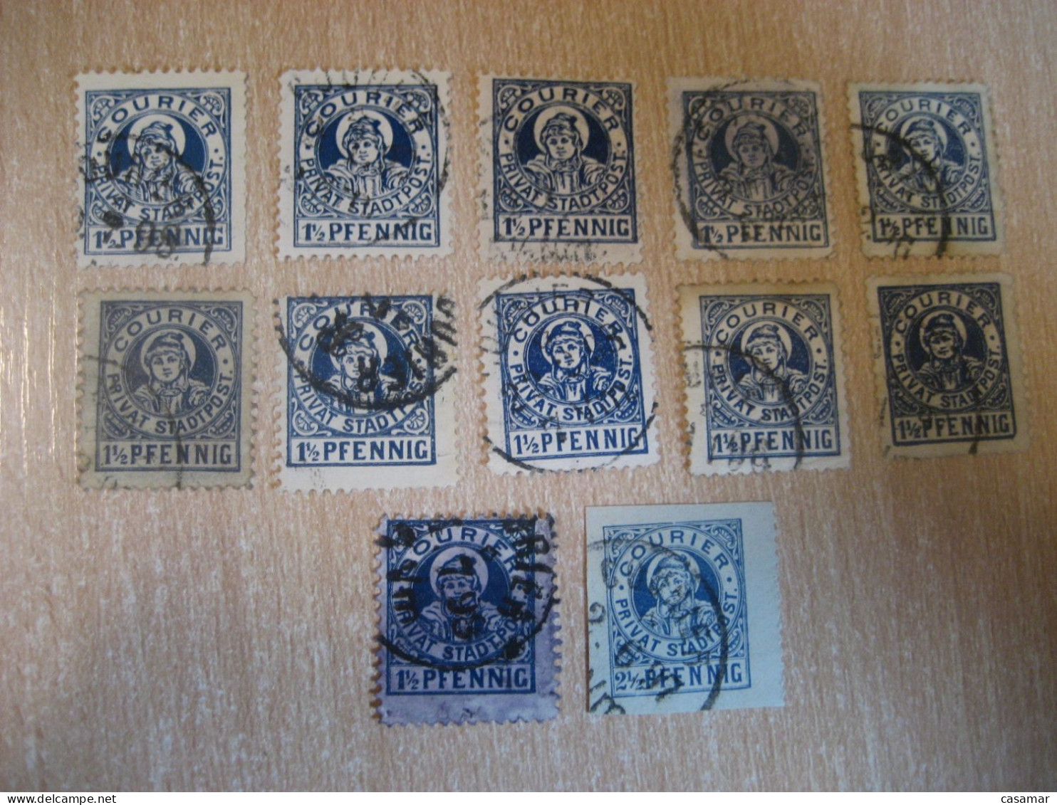 MUNCHEN 1896/8 Stadtpost 12 Privat Private Local Stamp GERMANY Slight Faults - Private & Lokale Post