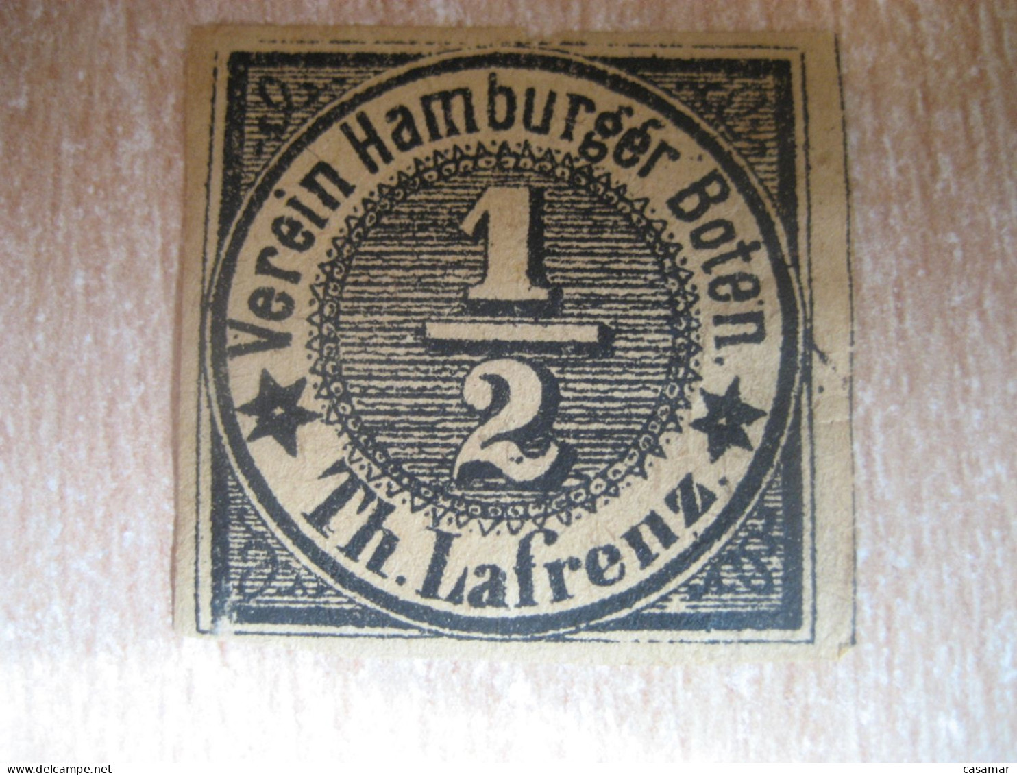 HAMBURG 1863 Th. Lafrenz Michel A12 Boten Marken Privat Private Local Stamp GERMANY Slight Faults - Privatpost