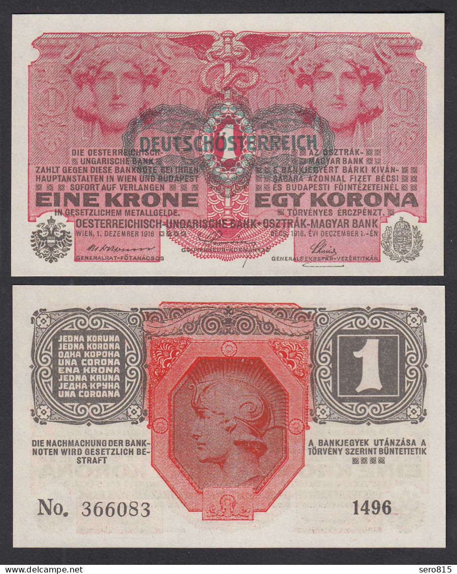 Österreich - Austria 1 Krone 1916 (1919) Pick 49 UNC (1)     (29716 - Oesterreich