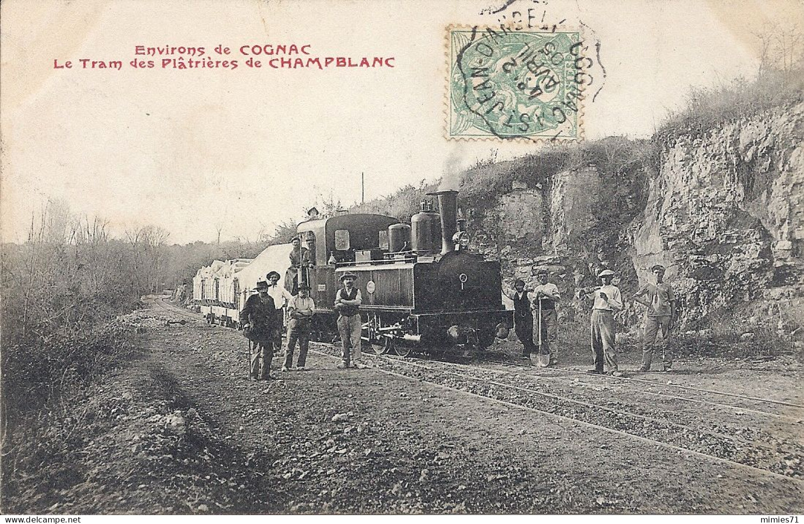 CPA ENVIRONS DE COGNAC LE TRAM DES PLATIERES DE CHAMPBLANC - Autres & Non Classés