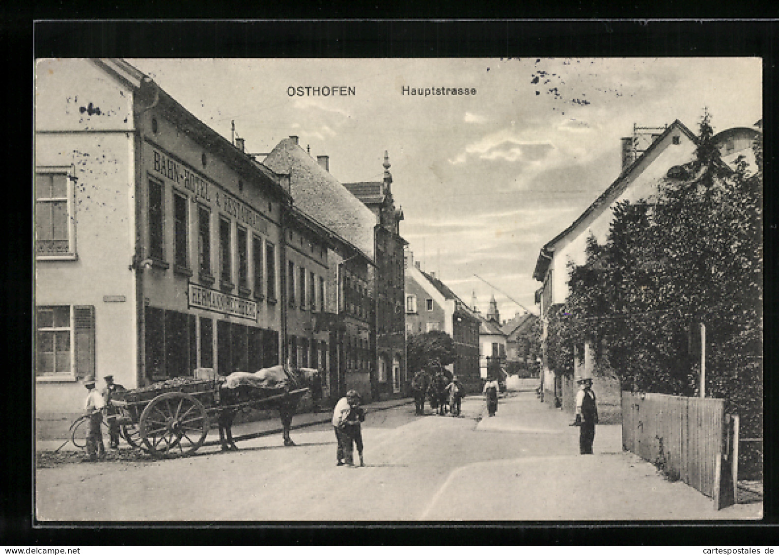 AK Osthofen, Bahn-Hotel Und Restaurant, Hauptstrasse  - Autres & Non Classés