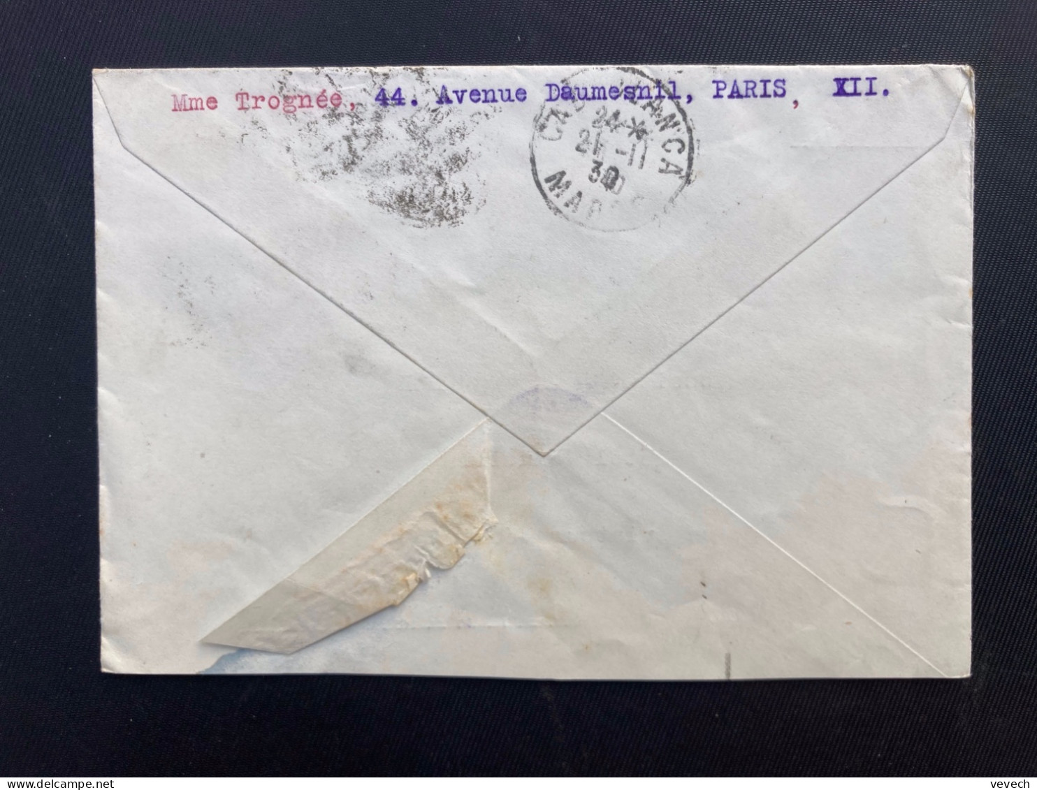 LETTRE Par Avion Pour Le MAROC TP PASTEUR 1F50 OBL.20-11 30 PARIS XII - 1921-1960: Période Moderne