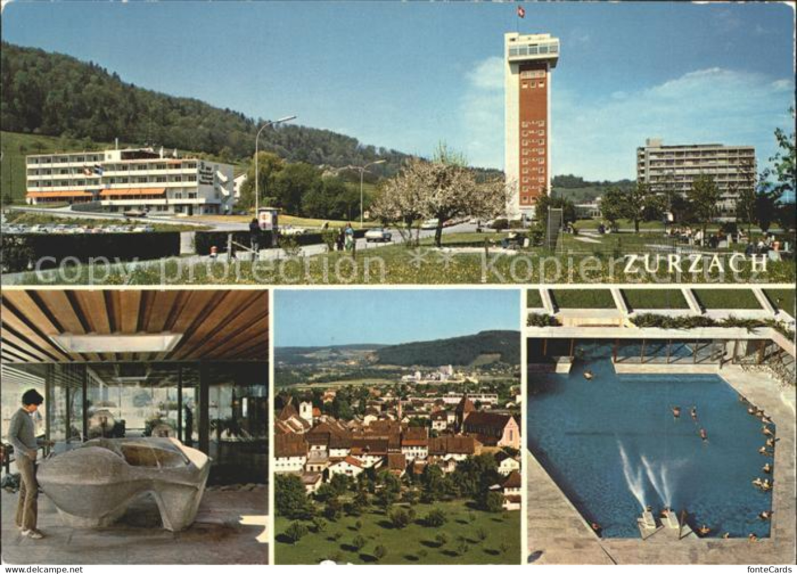 11701356 Zurzach Thermalschwimmbad Rheumaklinik Ortsblick Bad Zurzach - Sonstige & Ohne Zuordnung