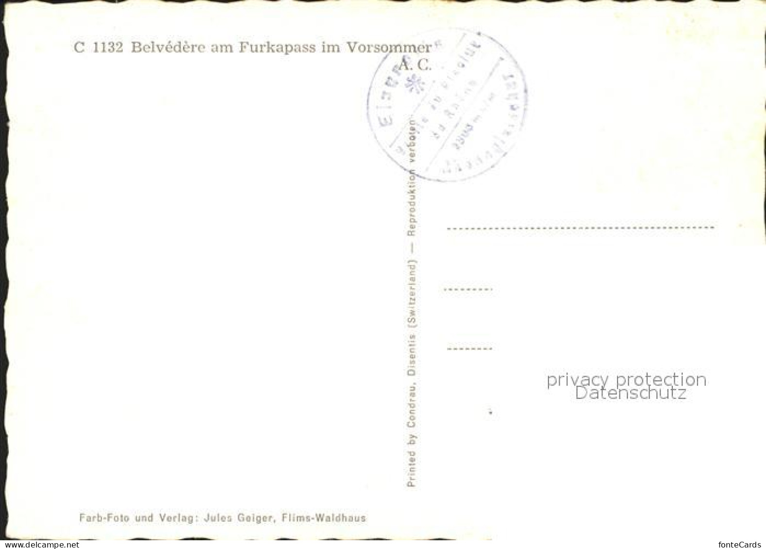 11698686 Furkapass Hotel Belvedere Im Vorsommer Furka - Other & Unclassified