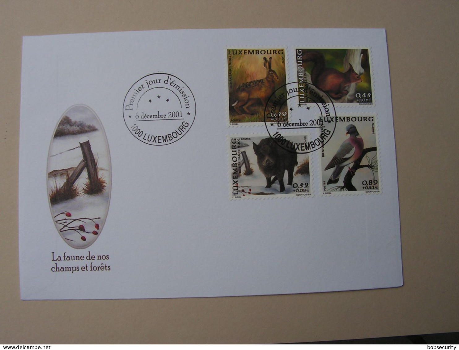 Luxemburg Wohlfahrt , Tiere 1554 - 1557 Aus  2001 - FDC