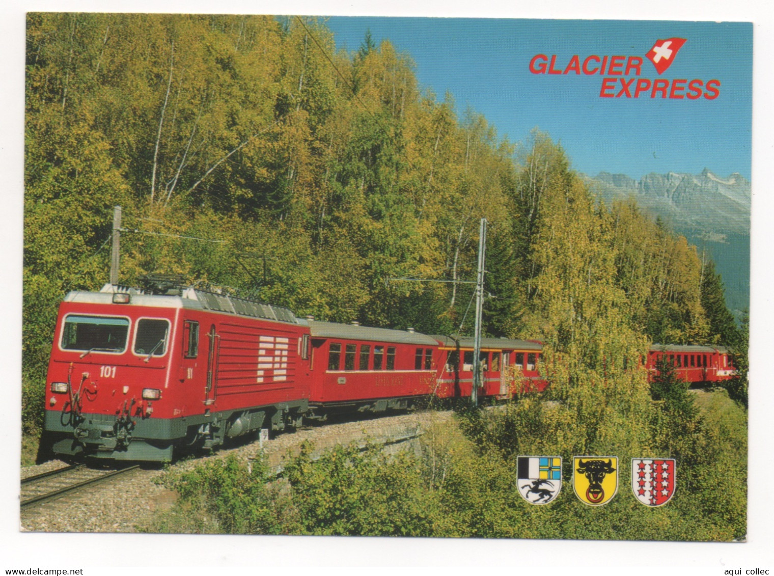 EXPRESS GLACIER   LOCOMOTIVE DEMOULIN HGe 4/4 101 - Eisenbahnen