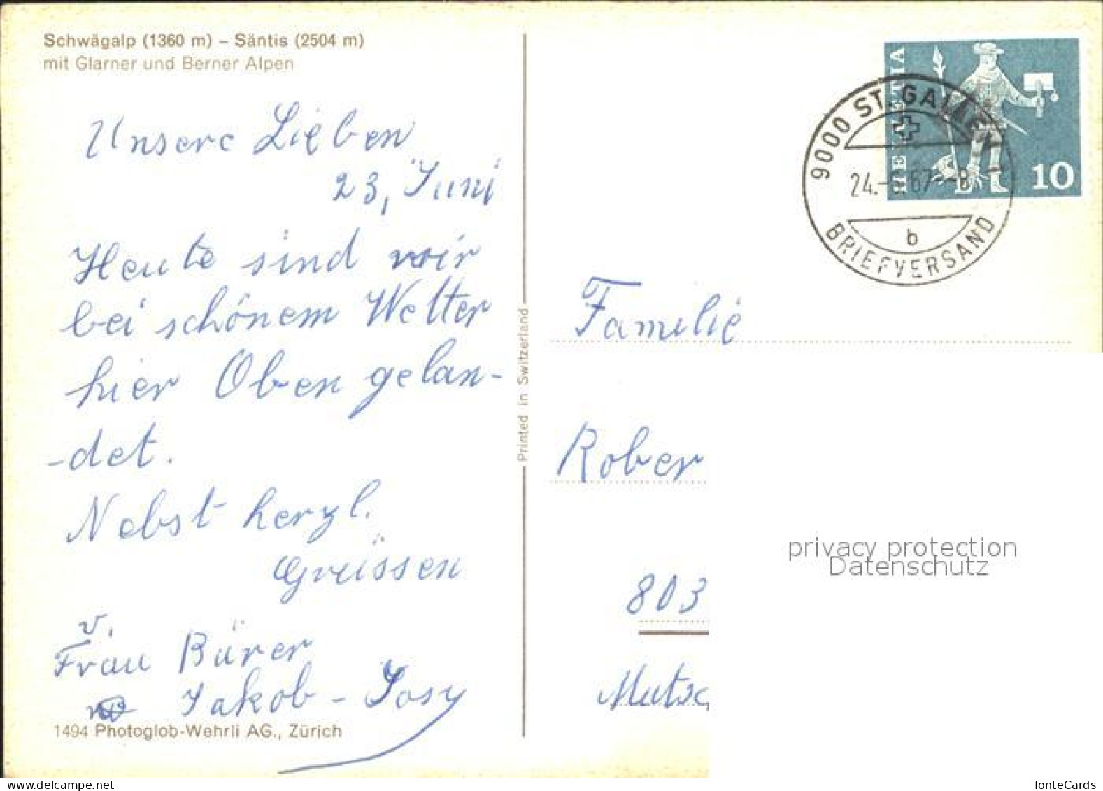 11695247 Schwaegalp AR Mit Saentis Glarner Und Berner Alpen Schwaegalp - Other & Unclassified