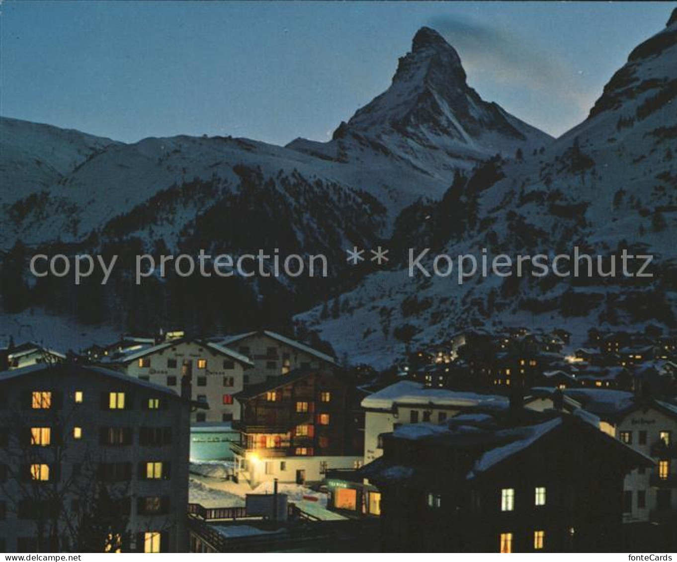 11694997 Zermatt VS Mit Matterhorn Nachtaufnahme  - Sonstige & Ohne Zuordnung