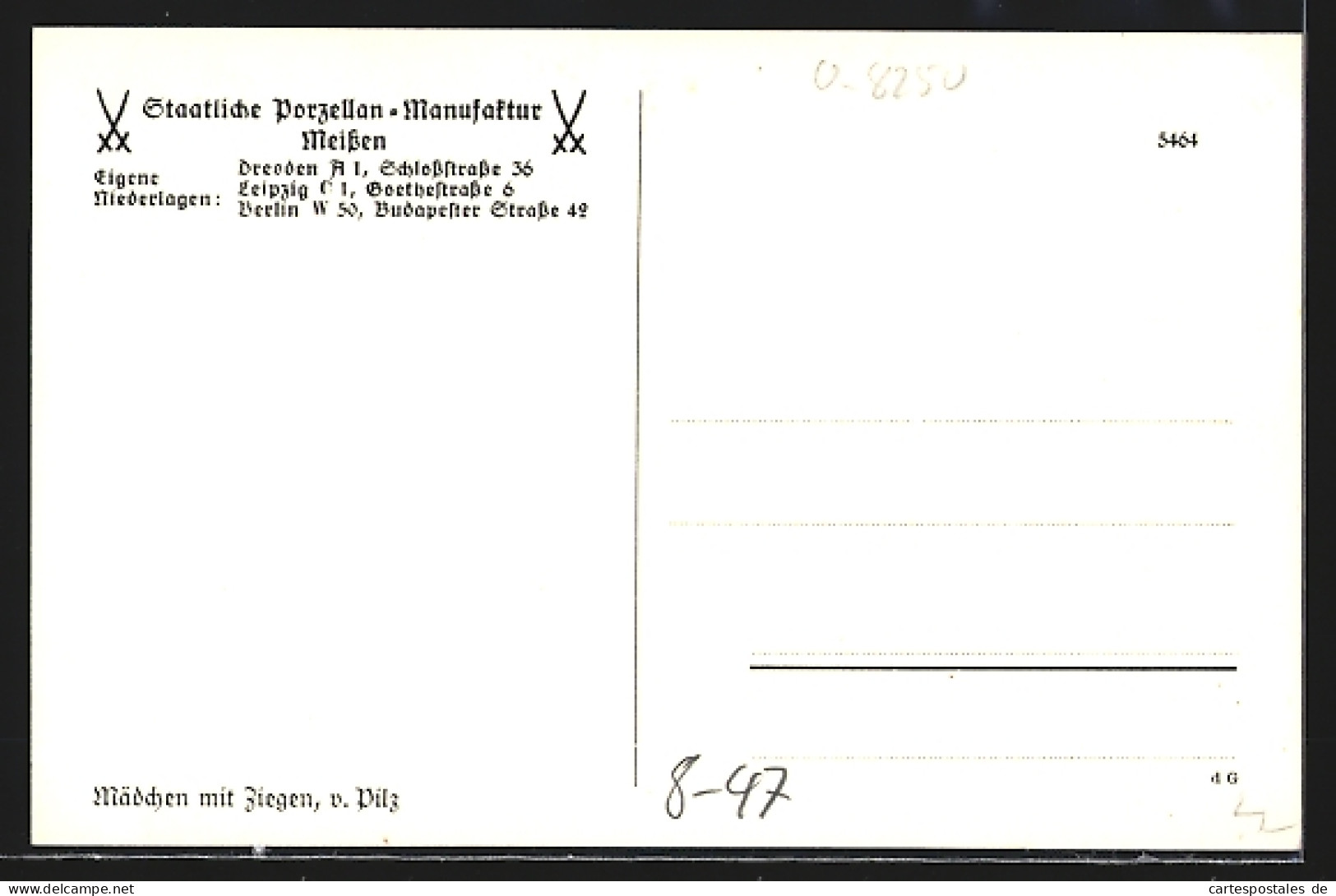 AK Meissen, Staatl. Porzellan-Manufaktur, Mädchen Mit Ziegen, V. Pilz  - Other & Unclassified