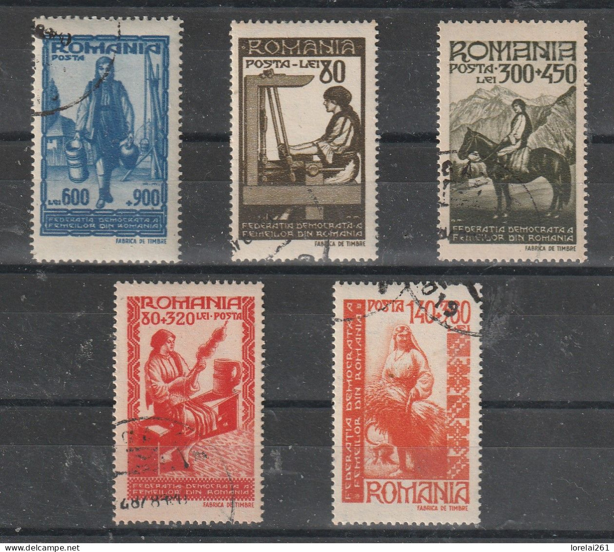 1946 - Federation Democratique Des Femmes Mi 1013/1017 - Used Stamps