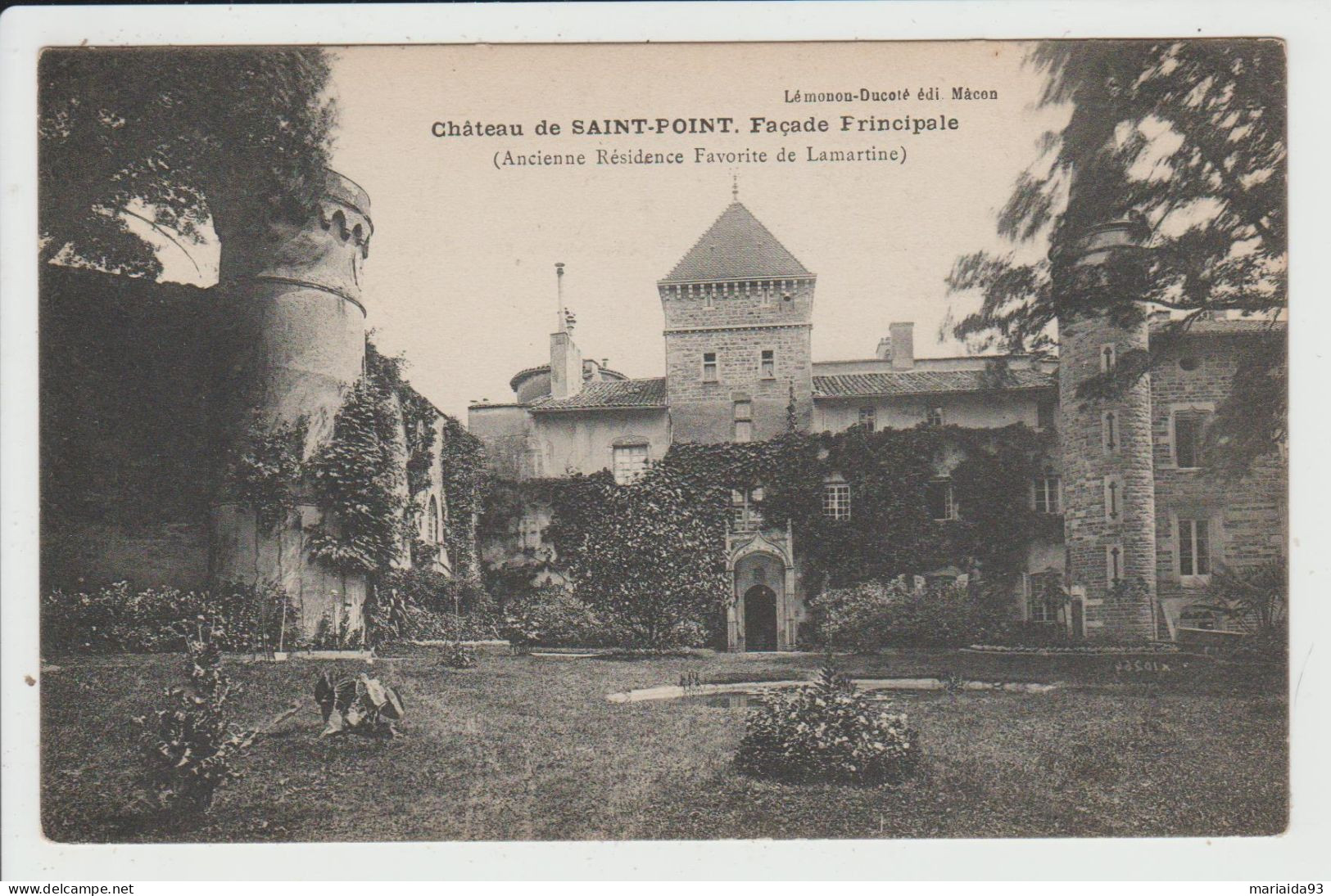 SAINT POINT - SAONE ET LOIRE - CHATEAU DE ST POINT - FACADE PRINCIPALE - Other & Unclassified