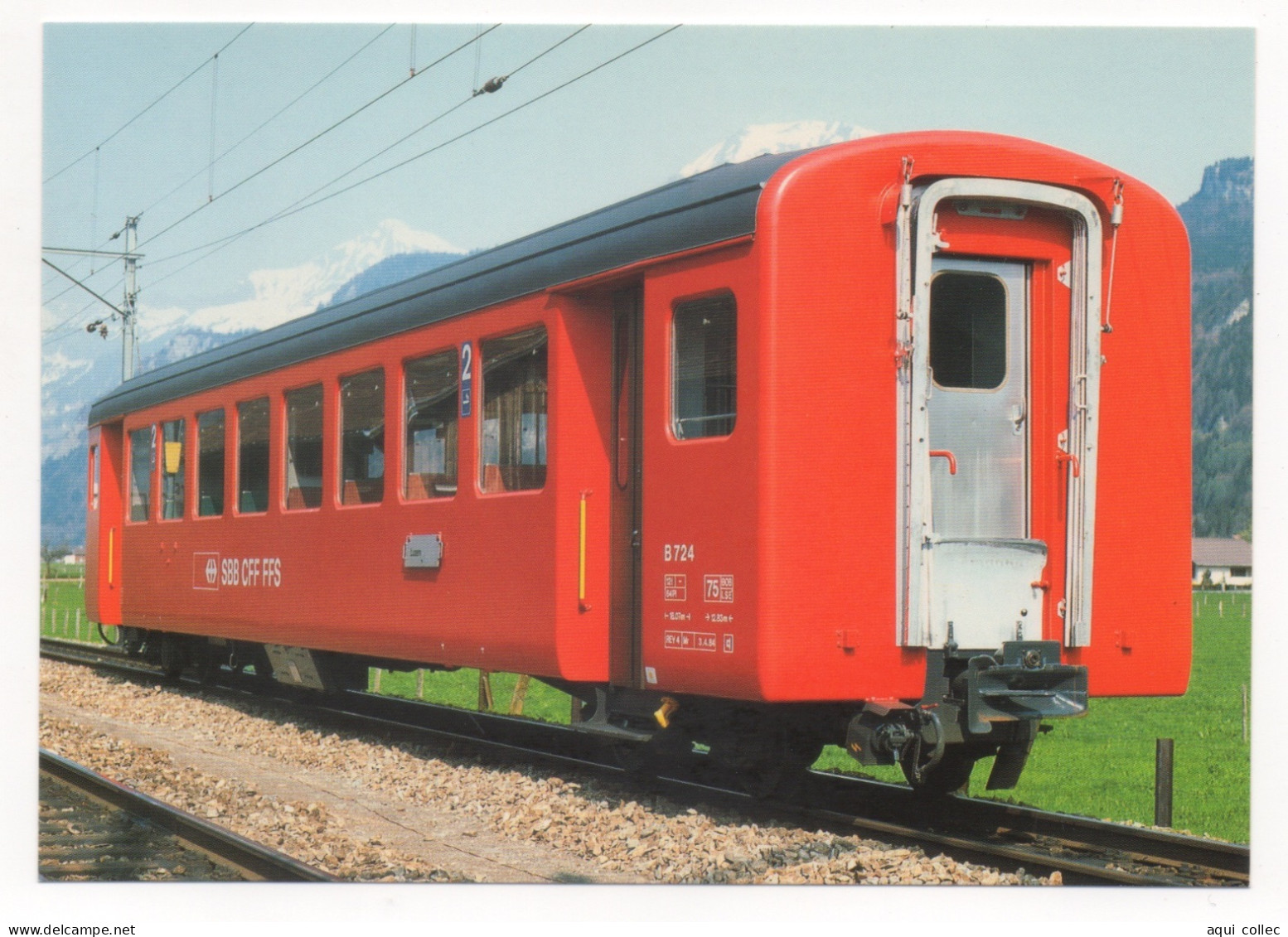 VOITURE À VOIE ÉTROITE EN SERVICE SUR LA LIGNE CFF DU BRUNIG - B 701- 755 1966- 1969 - Eisenbahnen