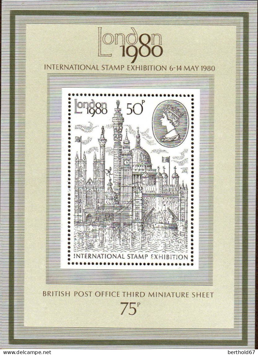 GB Bloc N** Yv: 3 Mi:3 London 1980 International Stamp Exhibition - Blocks & Kleinbögen