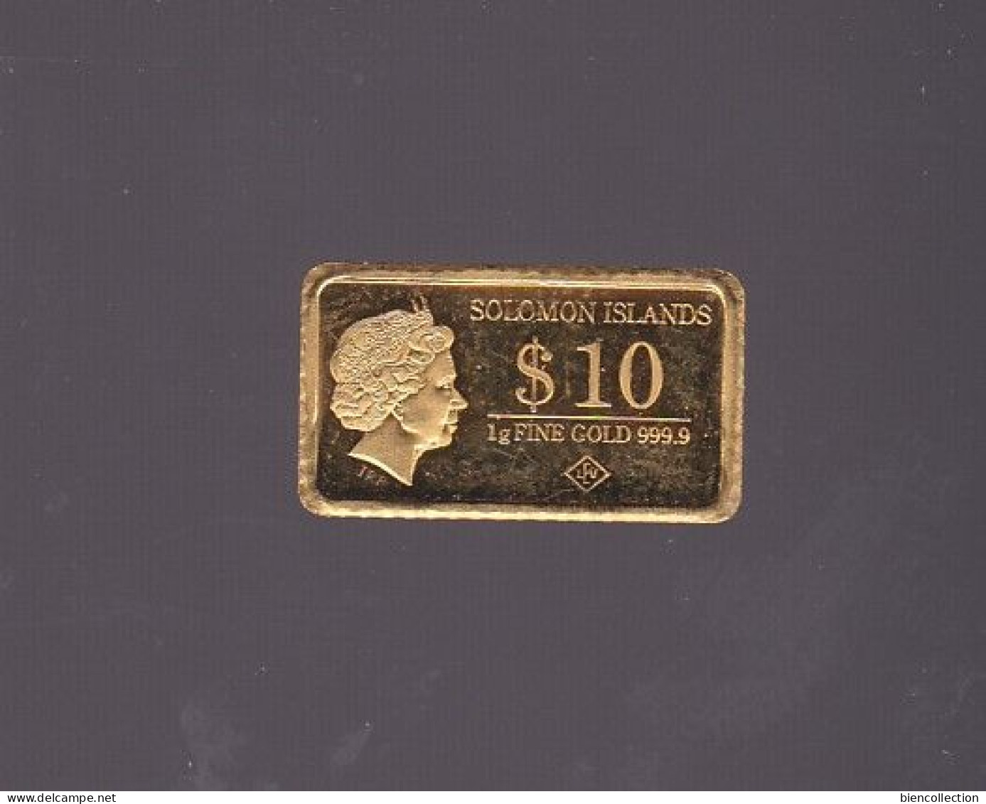 Salomon. 10$ ; Billet En Or 1 Gramme. Gold Banknote - Salomonseilanden