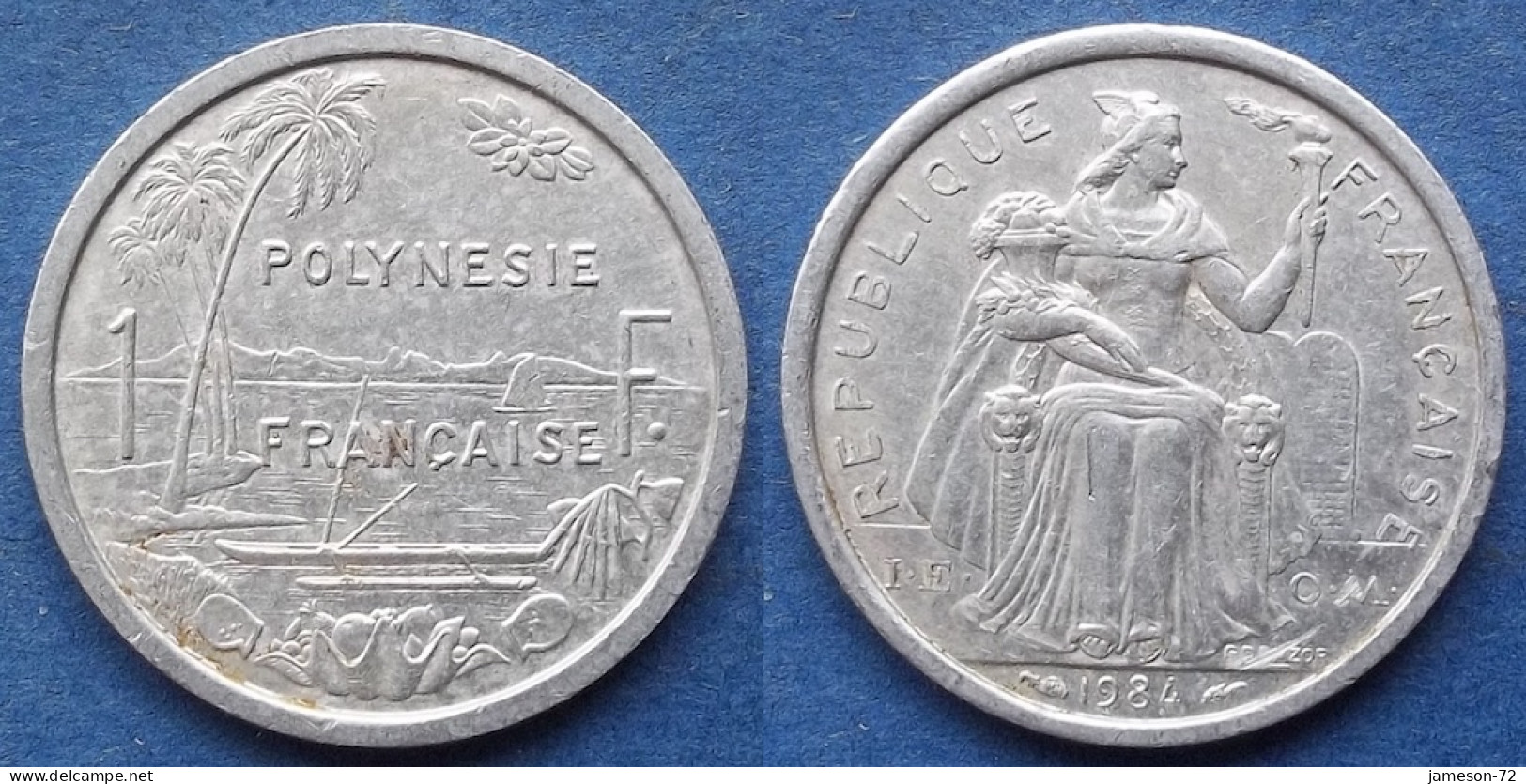 FRENCH POLYNESIA - 1 Franc 1984 KM# 11 French Overseas Territory - Edelweiss Coins - Polynésie Française