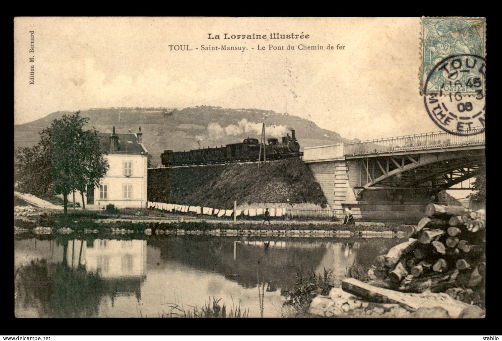 54 - TOUL - SAINT-MANSUY - TRAIN SUR LE PONT DU CHEMIN DE FER - Toul