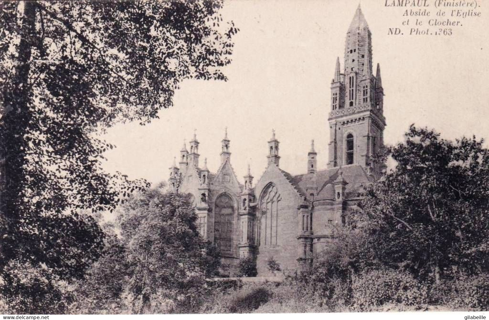 29 - Finistere -  LAMPAUL - Abside De L église Et Le Clocher - Lampaul-Guimiliau